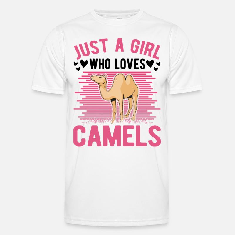 Kamel Mädchen Dromedar Ägypten Großkamel - Männer Funktions-T-Shirt - Weiß