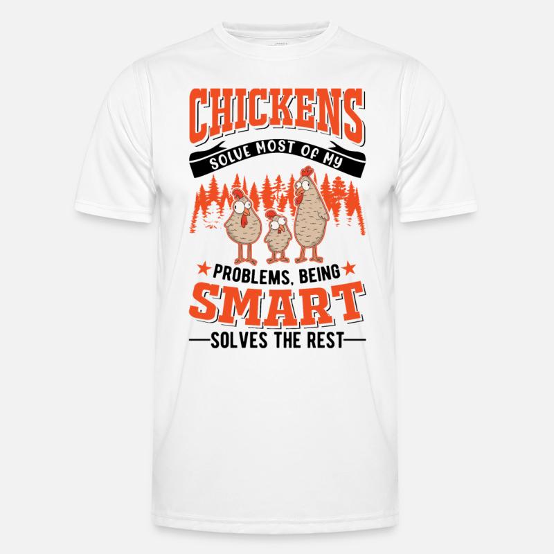 Poulets Élevage de poulets Éleveur de poulets T-shirt sport Homme