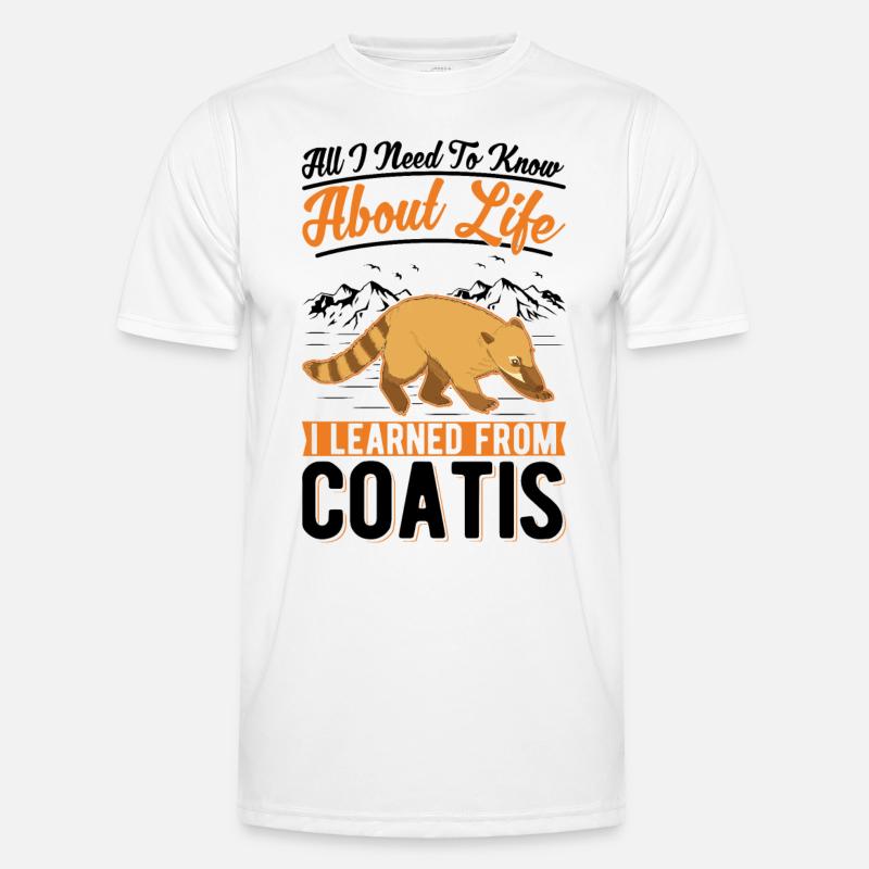 Coati Gift Proboscis Bear Coati - Men's Functional T-Shirt - white
