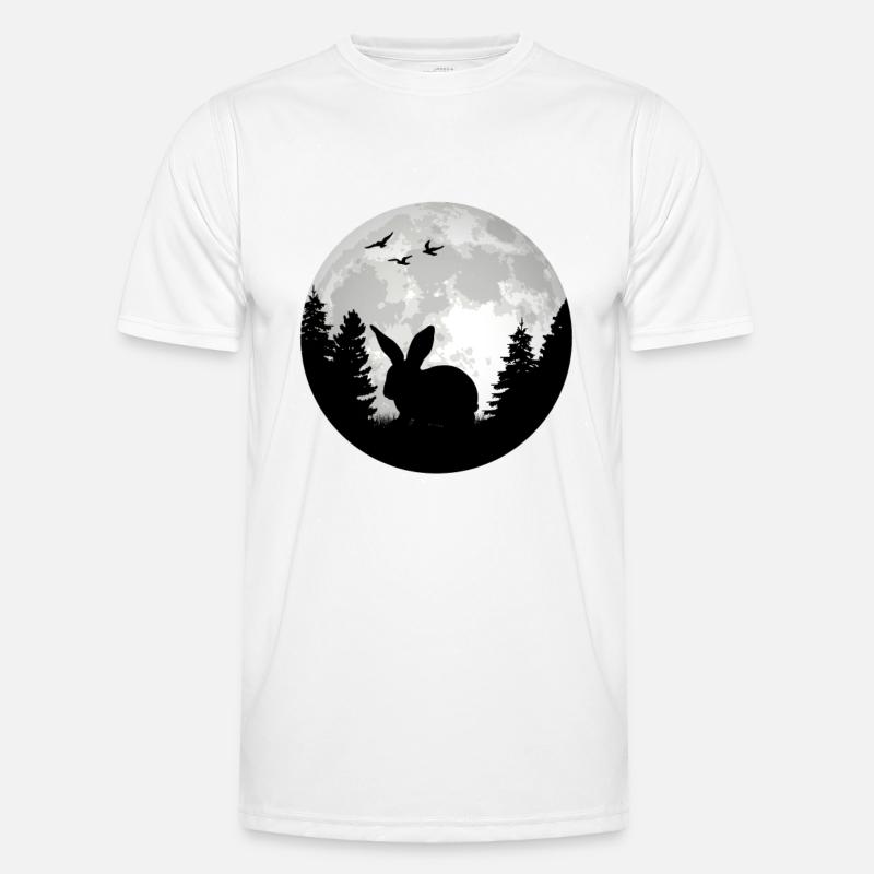Rabbit Moon Bunny Rabbit - Men's Functional T-Shirt - white