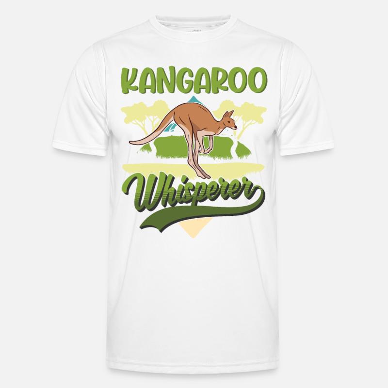 Känguru Flüsterer Australien Kangaroo - Männer Funktions-T-Shirt - Weiß