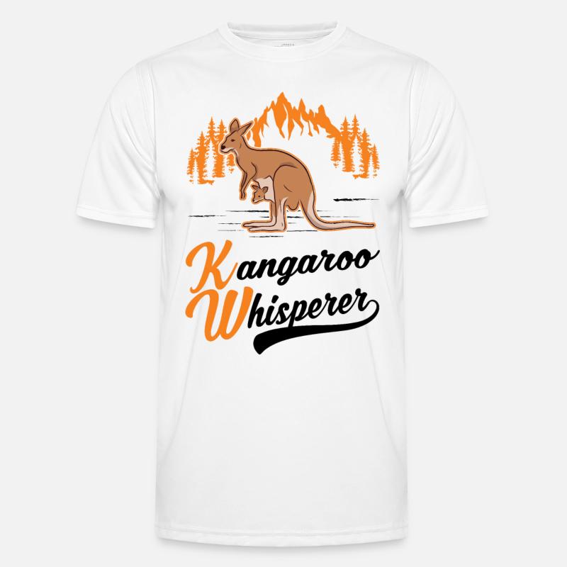 Känguru Flüsterer Australien Kangaroo - Männer Funktions-T-Shirt - Weiß