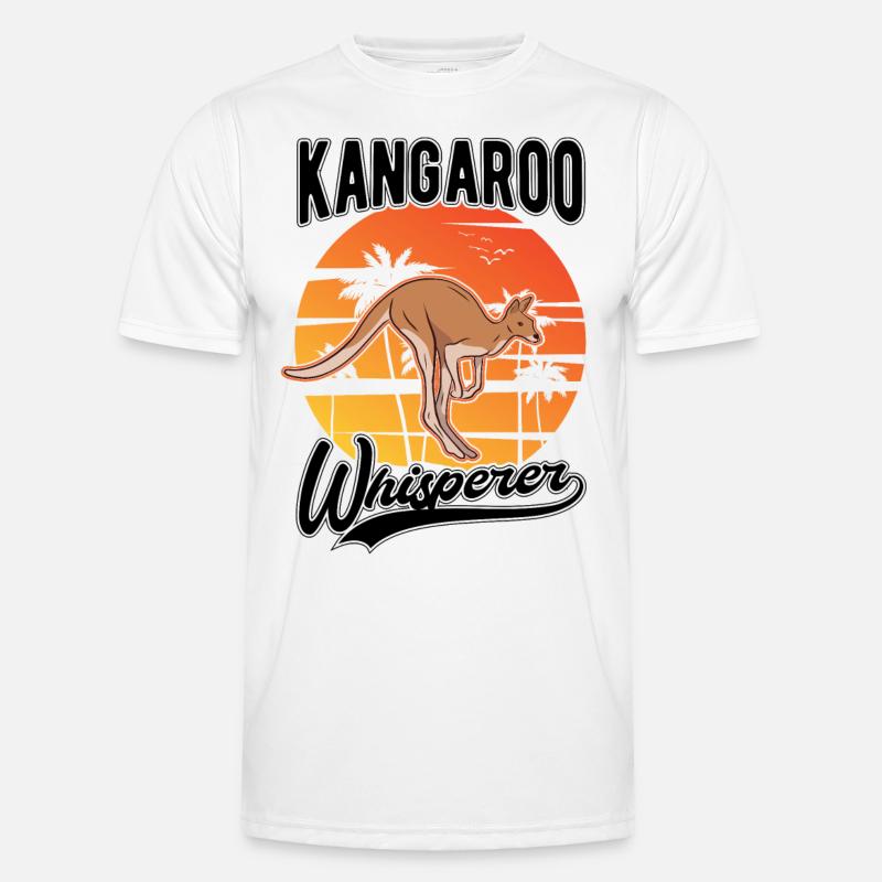 Känguru Flüsterer Australien Kangaroo - Männer Funktions-T-Shirt - Weiß