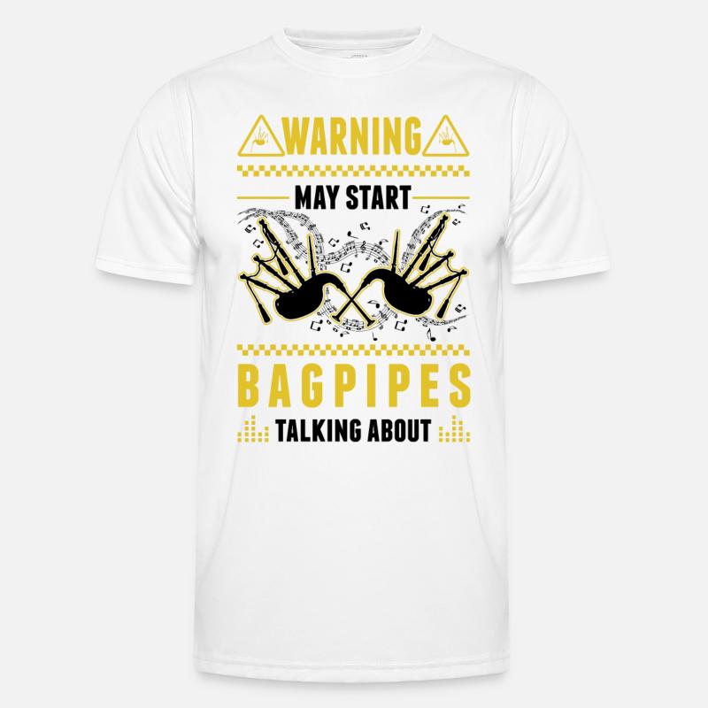 Avertissement cornemuse cornemuse T-shirt sport Homme