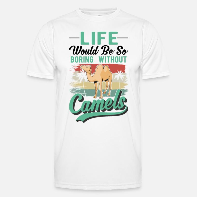 Kamel Geschenk Dromedar Camel Großkamel - Männer Funktions-T-Shirt - Weiß