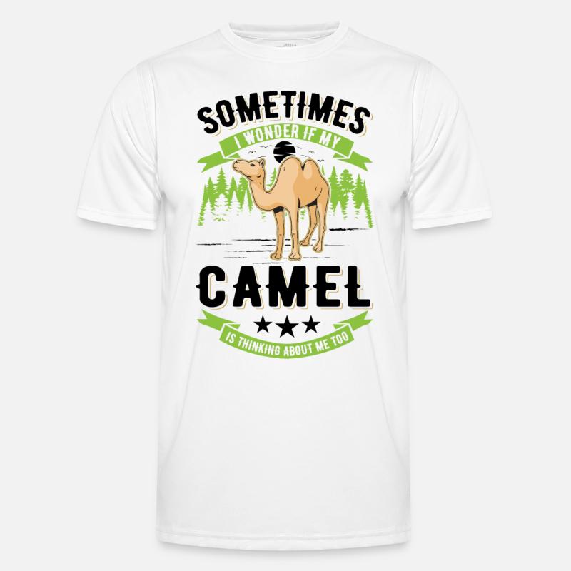 Kamel Geschenk Dromedar Camel Großkamel - Männer Funktions-T-Shirt - Weiß