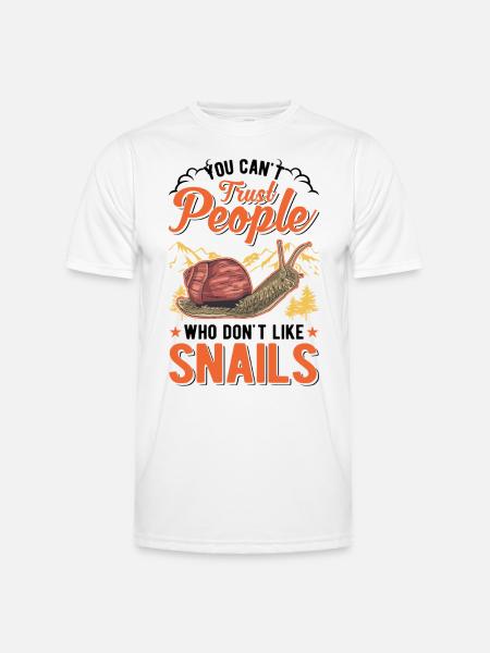 Snail Gift Vineyard Snail - Men's Functional T-Shirt - white