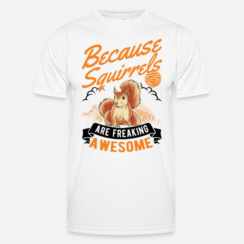 Eichhörnchen Geschenk Squirrel Grauhörnchen - Männer Funktions-T-Shirt - Weiß