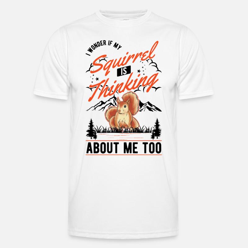 Squirrel Gift Grey Squirrel - Men's Functional T-Shirt - white