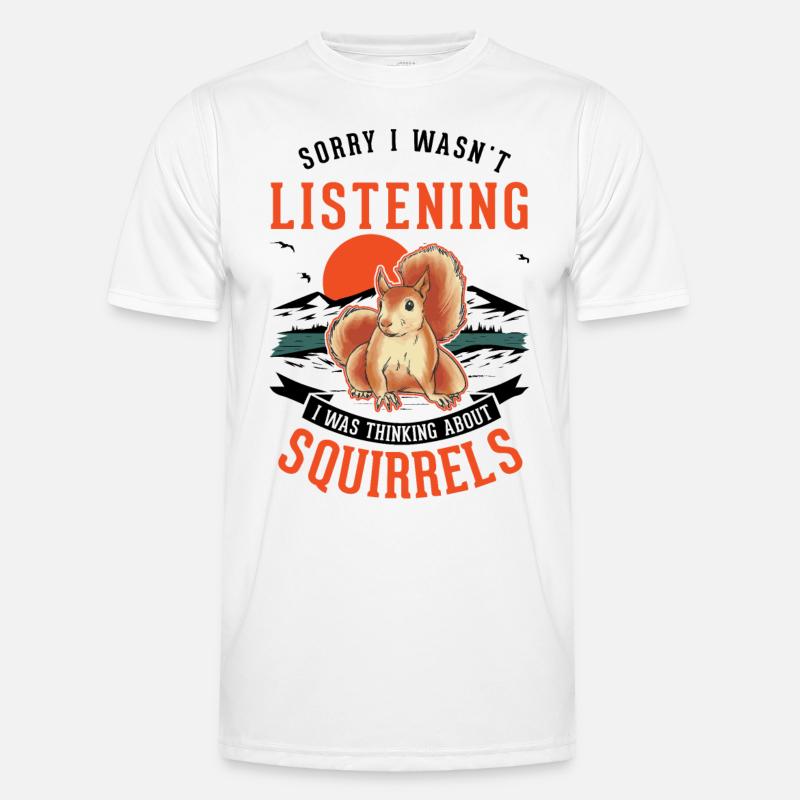 Eichhörnchen Geschenk Grauhörnchen Squirrel - Männer Funktions-T-Shirt - Weiß