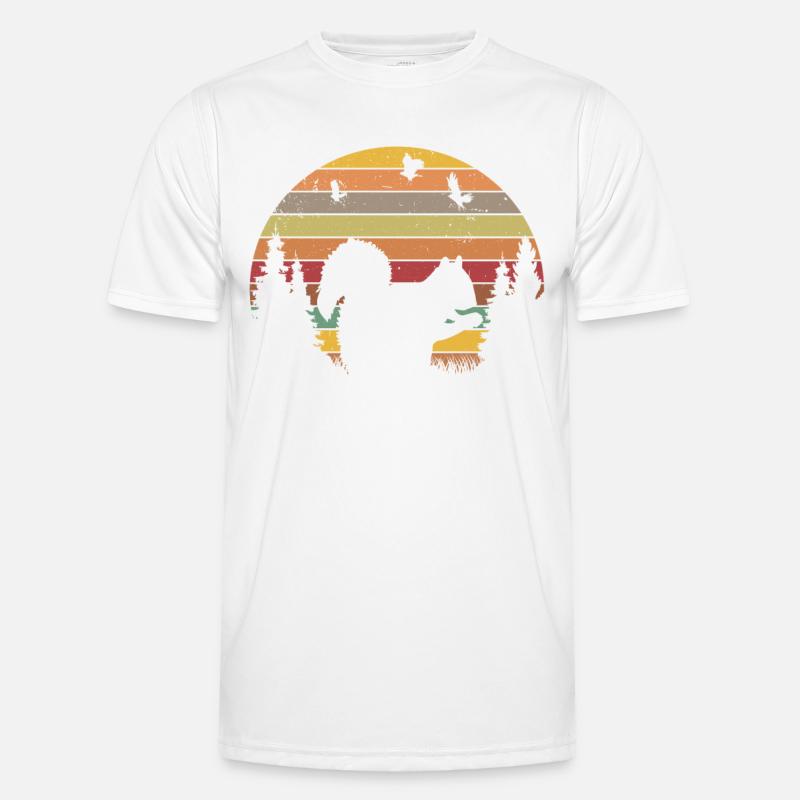 Eichhörnchen Retro Squirrel Männer Funktions-T-Shirt