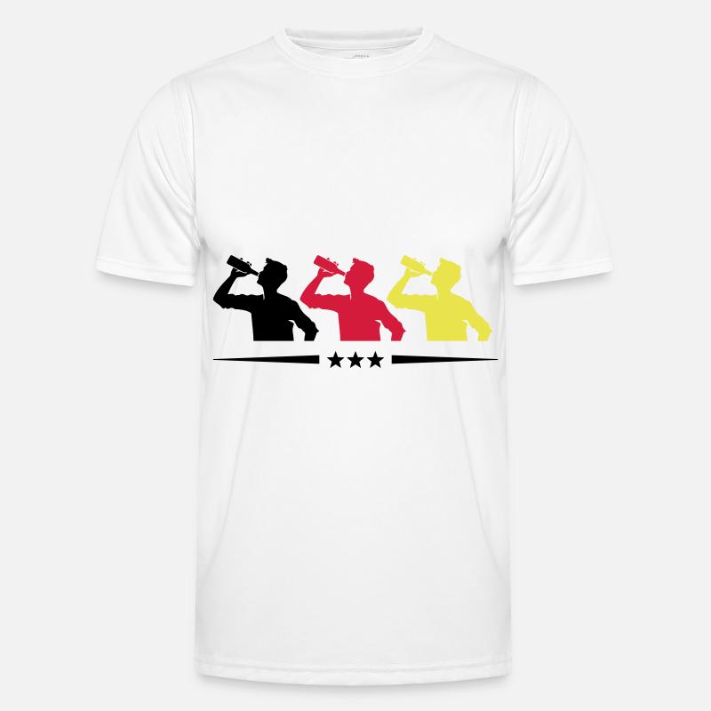 Drinker Team Bottle Germany - Men's Functional T-Shirt - white