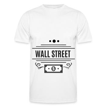 Wall Street - Bourse - T-shirt sport Homme - blanc - Devant - AI Model Male 178 dark (178cm)