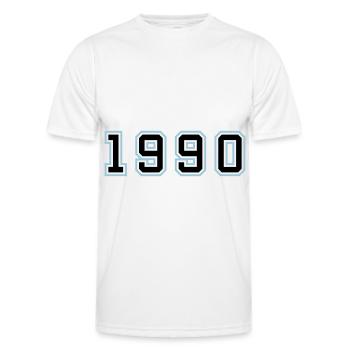 1990 Year Birthday - Men's Functional T-Shirt - white - Front - AI Model Male 178 dark (178cm)