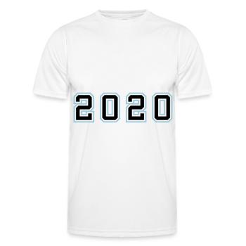 2020 Year Birthday - Men's Functional T-Shirt - white - Front - AI Model Male 178 dark (178cm)