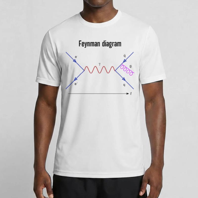 Feynman Diagram Physics Quantum Fields Physics Männer Funktions-T-Shirt