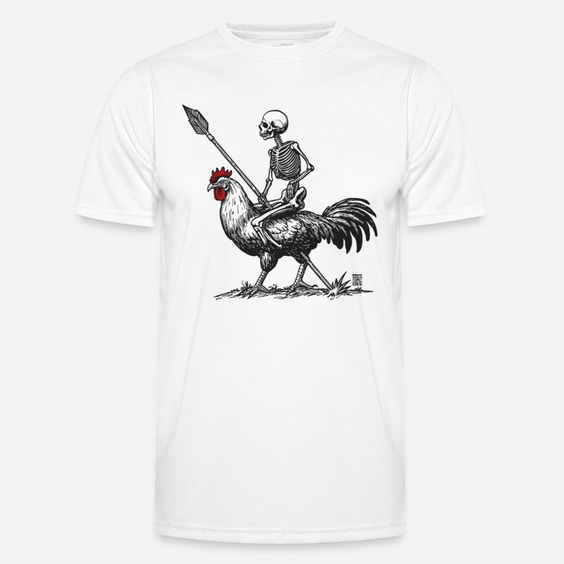 Chicken Skull Männer Funktions-T-Shirt