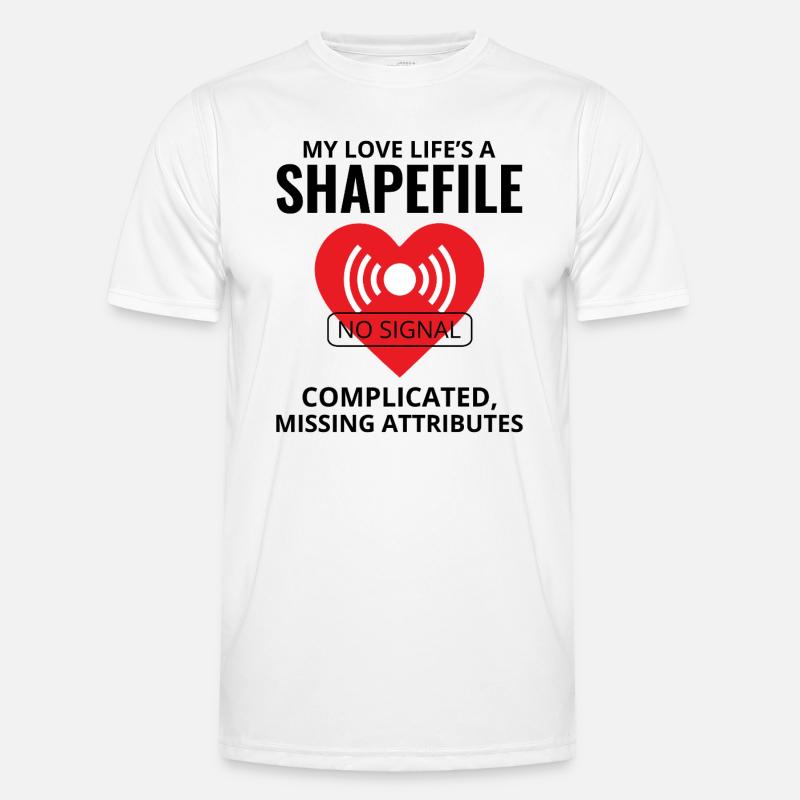 Shapefile Analyste SIG Humour Technologie géospatiale T-shirt sport Homme