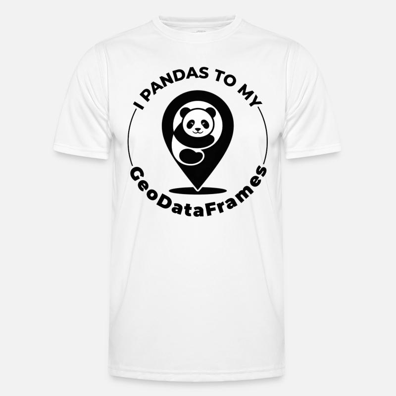 GeoDataFrames Pandas GIS Programmation Python - T-shirt sport Homme - blanc