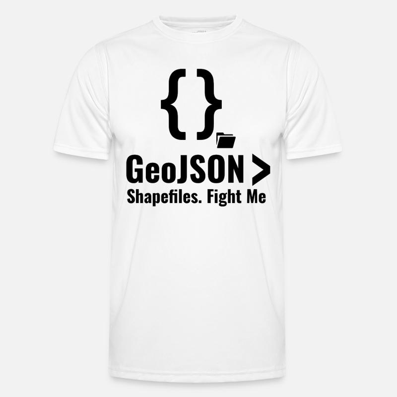 GeoJSON Shapefiles GIS Data Format Debate Men's Functional T-Shirt
