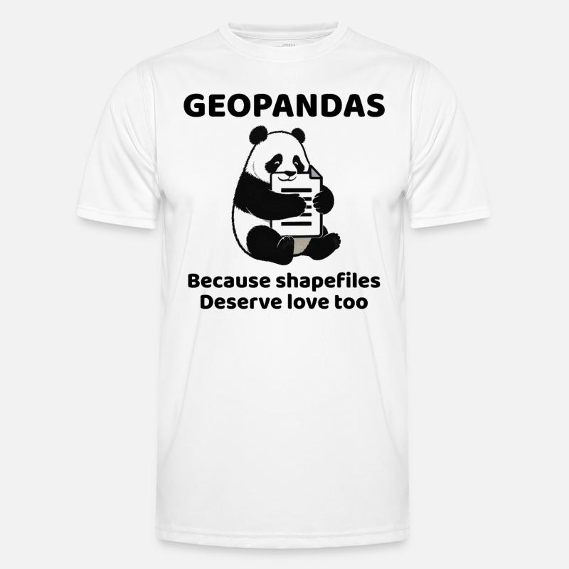 GeoPandas Shapefiles GIS Python Data Love T-shirt sport Homme