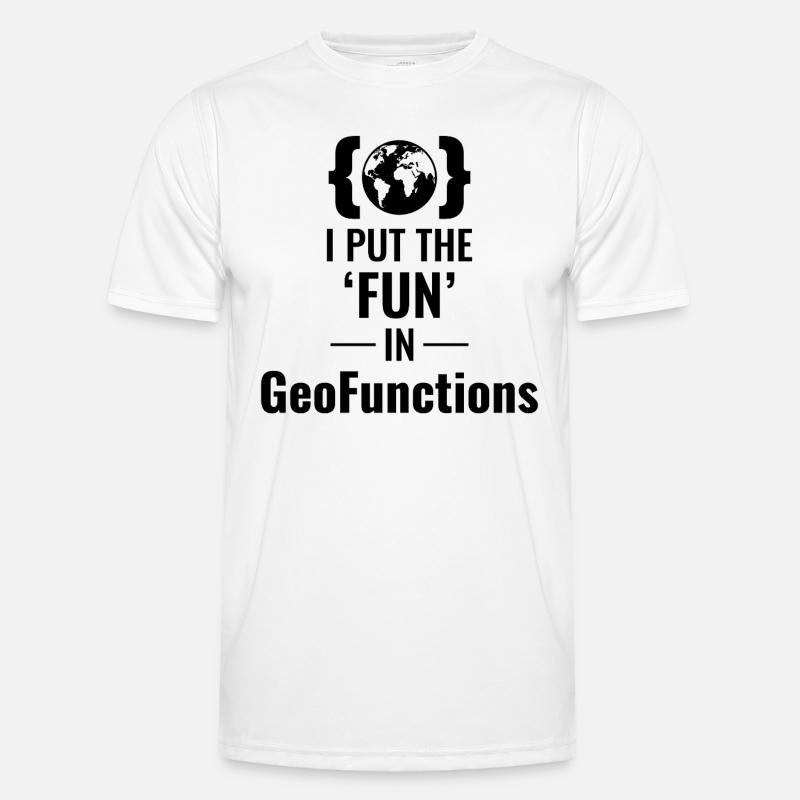 GeoFunctions GIS Programming Developer Fun - Men's Functional T-Shirt - white