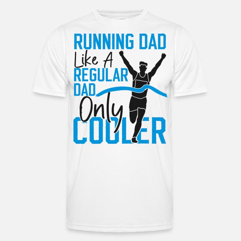 Running Runner Half Marathon Dad - Männer Funktions-T-Shirt - Weiß