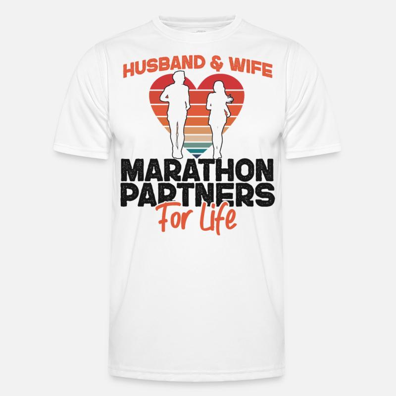 Running Runner Half Marathon - Men's Functional T-Shirt - white