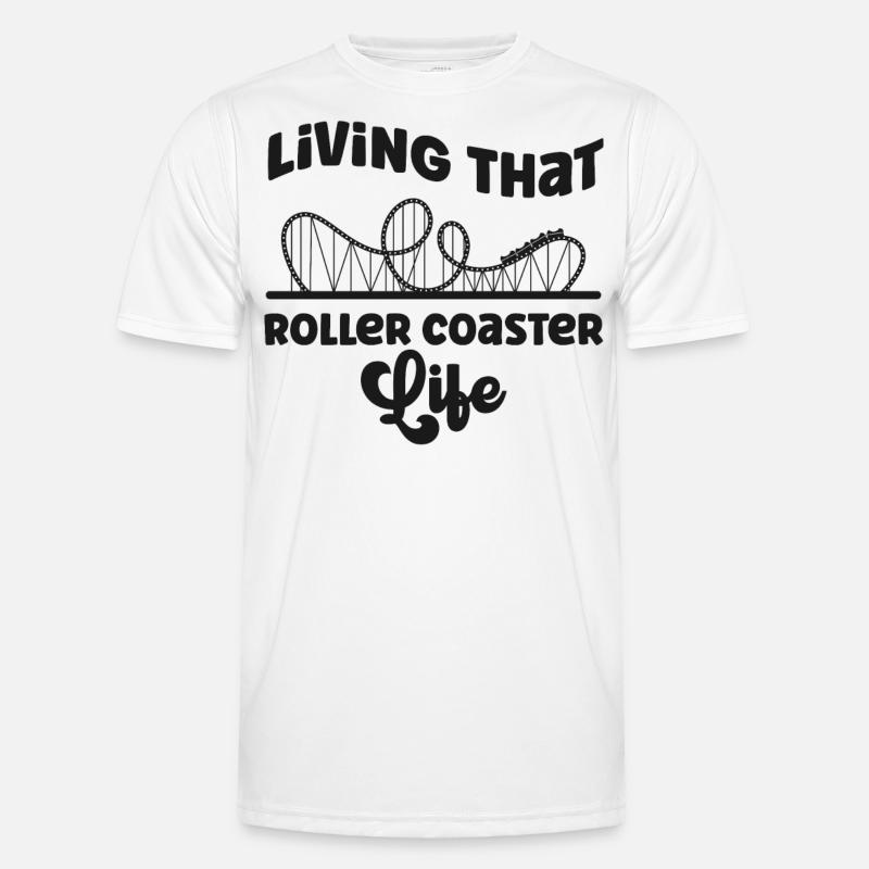 Roller Coaster Living That Roller - Men's Functional T-Shirt - white