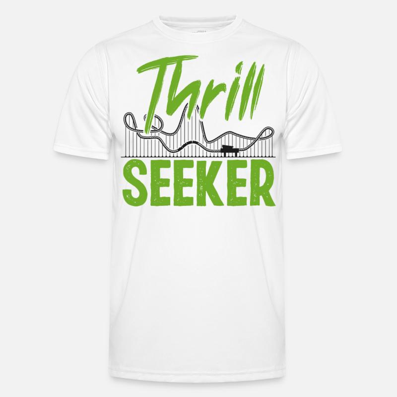 Roller Coaster Thrill Seeker - Men's Functional T-Shirt - white