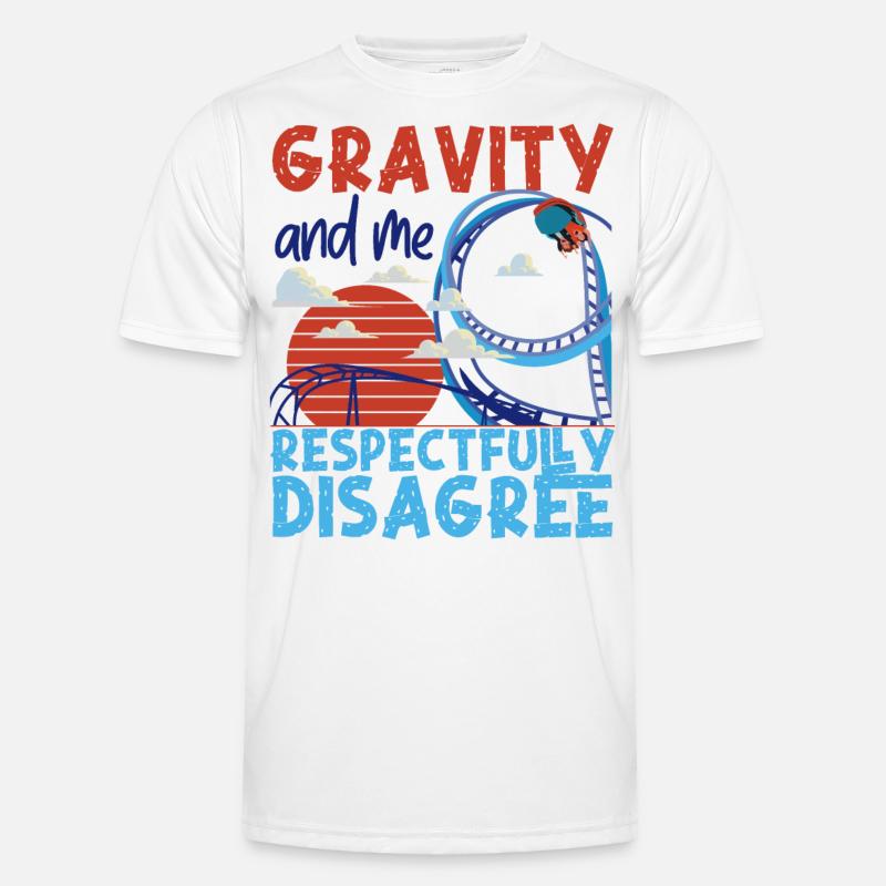 Roller Coaster Gravity And Me - Männer Funktions-T-Shirt - Weiß