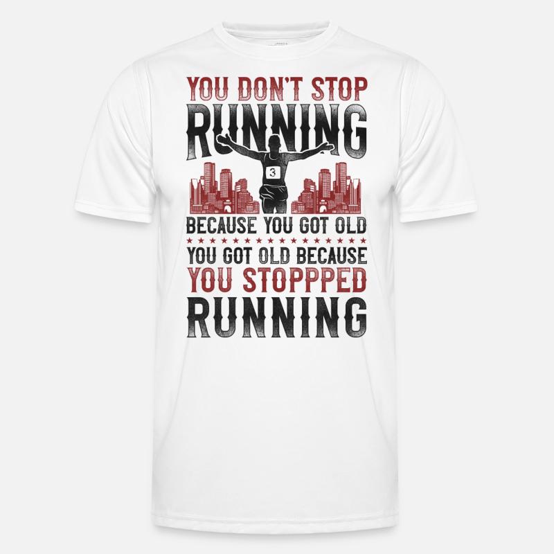 Running Runner Half Marathon - Men's Functional T-Shirt - white