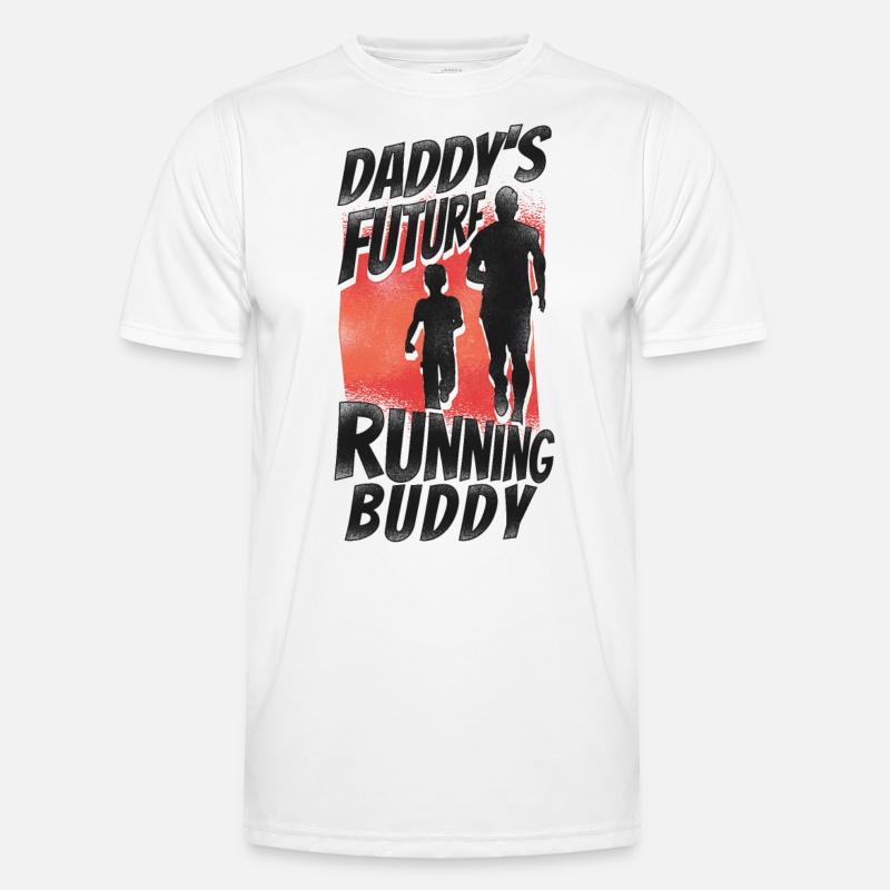 Running Runner Half Marathon Dad - Männer Funktions-T-Shirt - Weiß