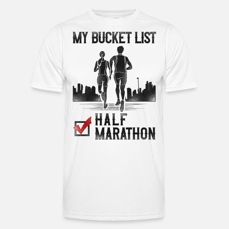 Running Runner Half Marathon - Men's Functional T-Shirt - white