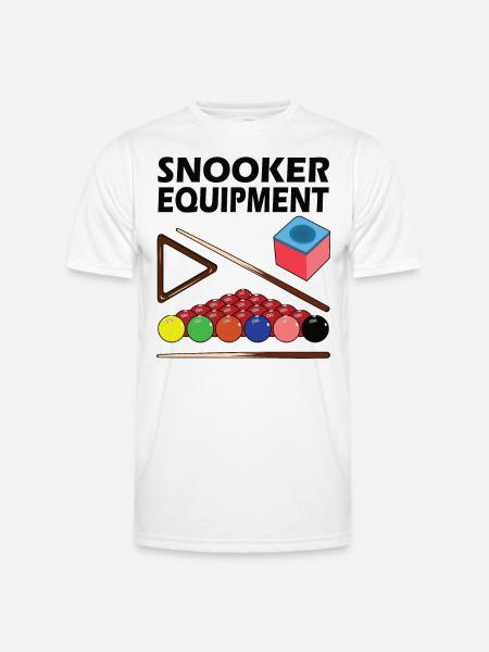 Snooker Pool & Billard Equipment Snooker Spieler - Männer Funktions-T-Shirt - Weiß