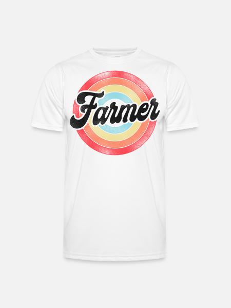Agriculteur Rétro Vintage - T-shirt sport Homme - blanc