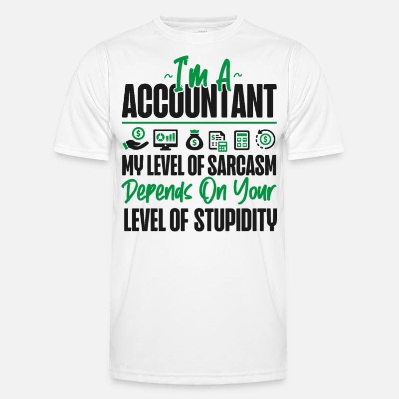 Comptable Comptable Comptable - T-shirt sport Homme - blanc