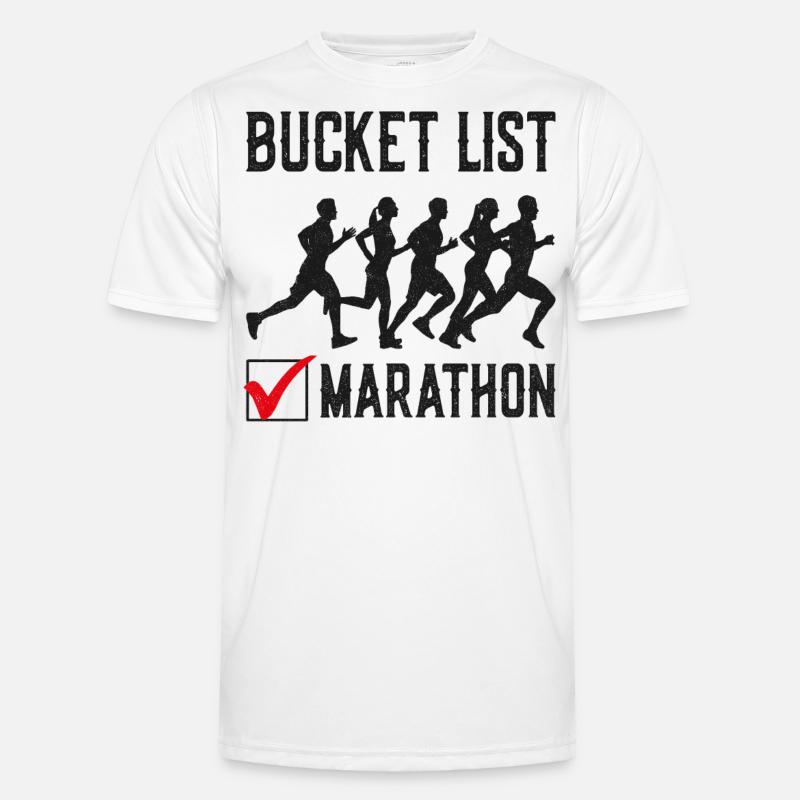 Running Runner Half Marathon - Men's Functional T-Shirt - white