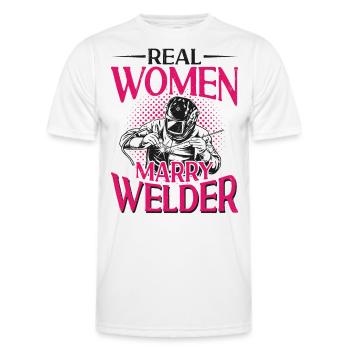 Welder Welding Wife Marriage - Männer Funktions-T-Shirt - Weiß - Vorne - AI Model Male 178 dark (178cm)