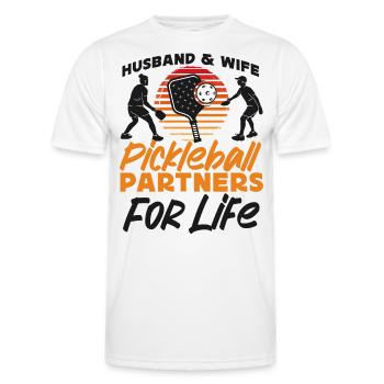 Pickleball Marriage Wedding Couple - Männer Funktions-T-Shirt - Weiß - Vorne - AI Model Male 178 dark (178cm)