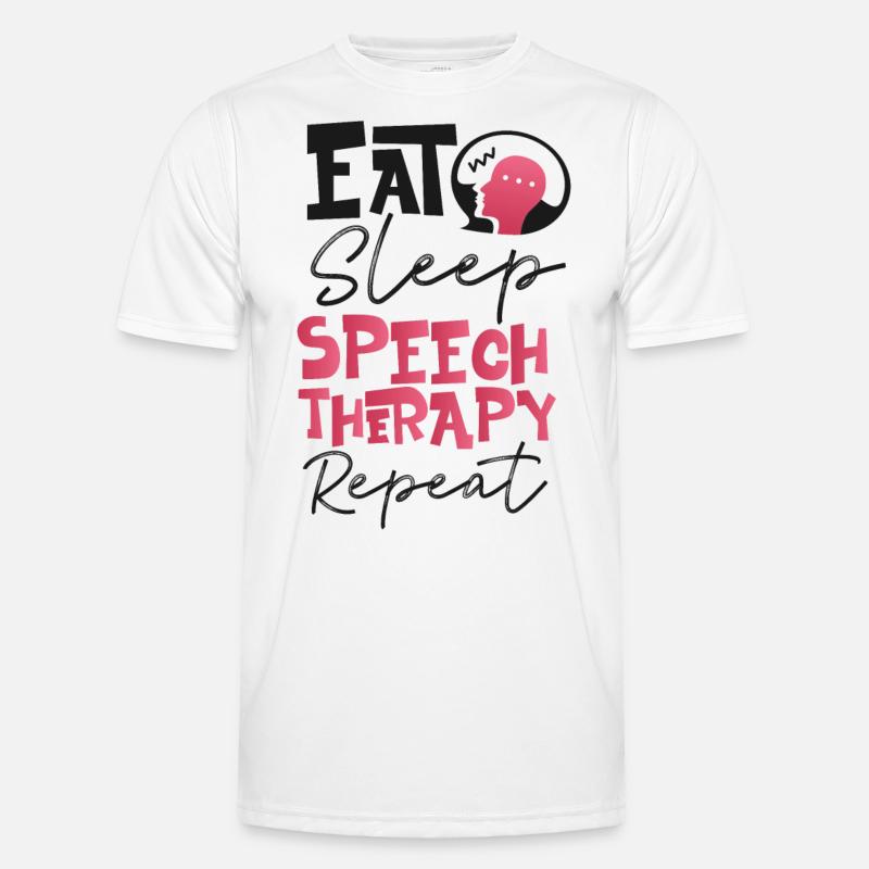 Speech Therapist Therapy Assistant - Men's Functional T-Shirt - white