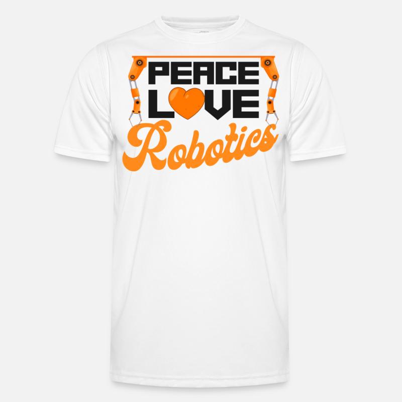 Robot Robotics Engineer Female - Männer Funktions-T-Shirt - Weiß