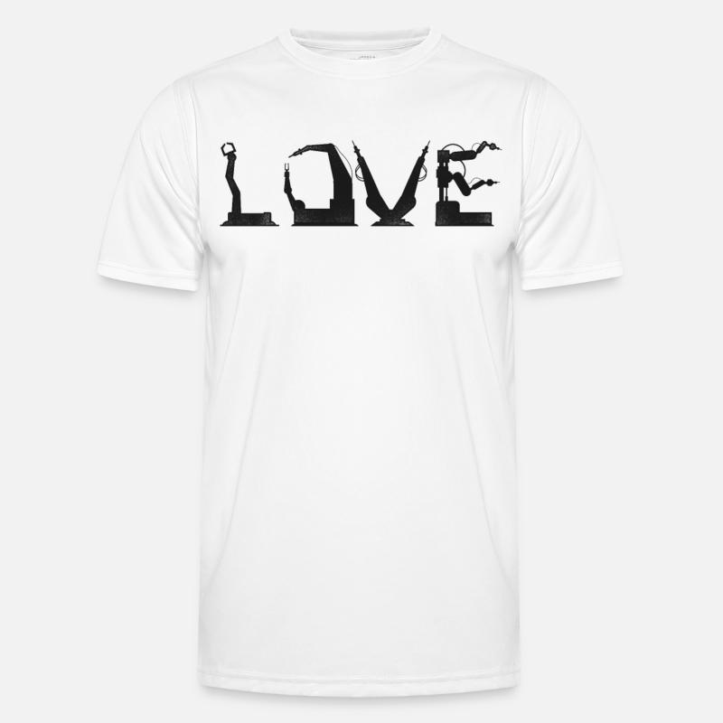 Robot Robotics Engineer Love - Men's Functional T-Shirt - white