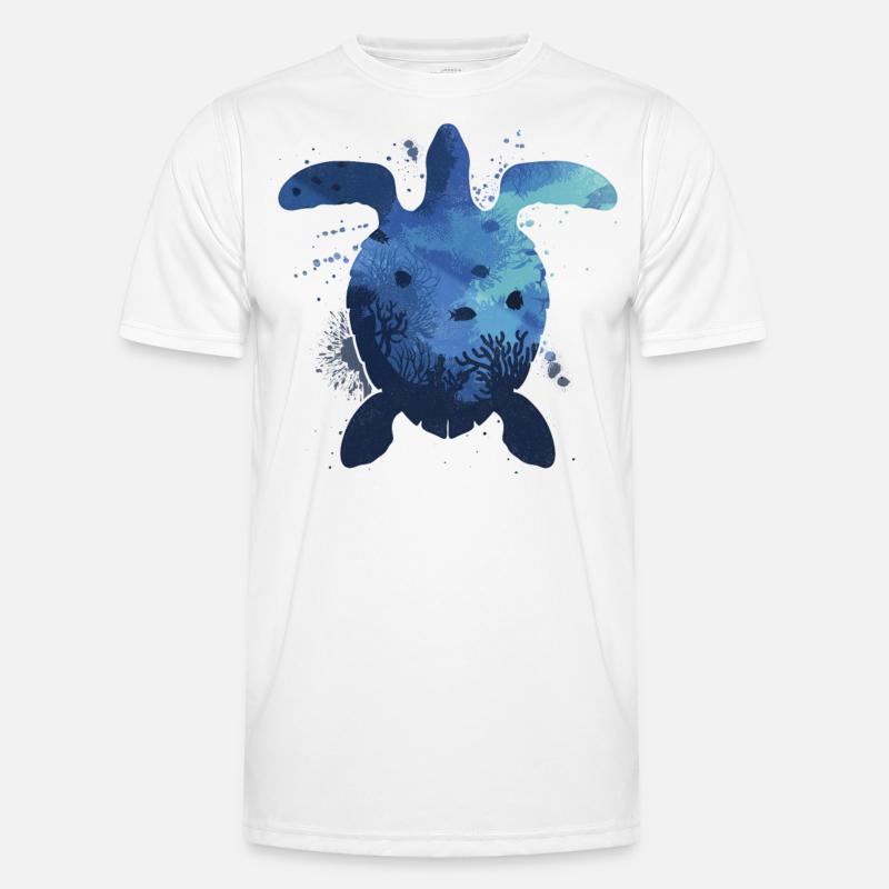 Sea Turtle Tortoise - Men's Functional T-Shirt - white