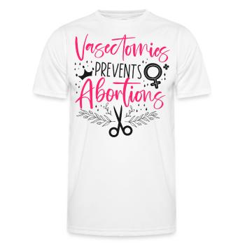 Feminist Vasectomies Prevents - Men's Functional T-Shirt - white - Front - AI Model Male 178 dark (178cm)