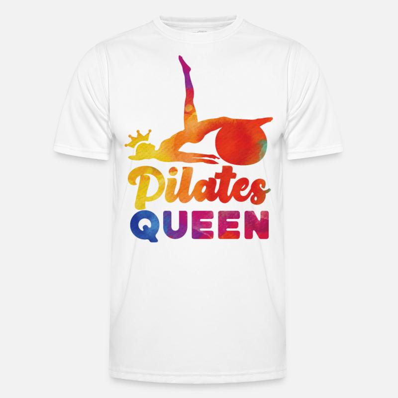 Pilates Instructor Teacher Queen - Männer Funktions-T-Shirt - Weiß