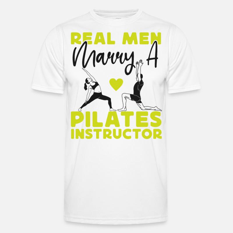 Pilates Instructor Teacher Husband - Männer Funktions-T-Shirt - Weiß
