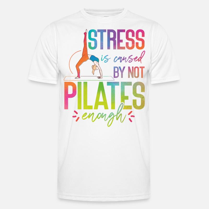 Pilates Instructor Teacher Männer Funktions-T-Shirt