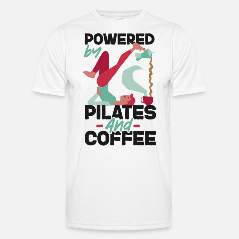 Pilates Instructor Teacher Coffee - Männer Funktions-T-Shirt - Weiß