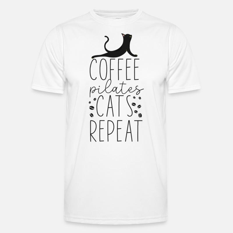 Pilates Instructor Teacher Coffee - Männer Funktions-T-Shirt - Weiß